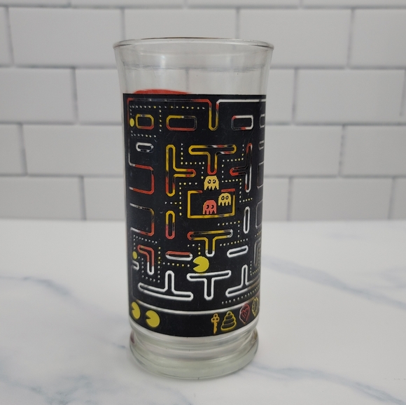 Vtg PAC-MAN Glass Tumbler 1982 Bally Midway - Picture 3 of 16